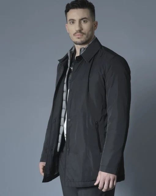La Piscine Paris Manteau à col matelassé amovible Nino Danieli*Homme Manteaux