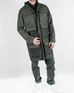 La Piscine Paris Manteau à poches en tweed Luca Roda*Homme Manteaux