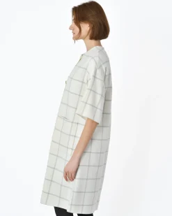 La Piscine Paris Manteau à carreaux gris Sorelle Secli*Femme Manteaux