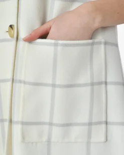 La Piscine Paris Manteau à carreaux gris Sorelle Secli*Femme Manteaux