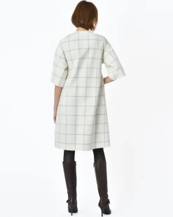 La Piscine Paris Manteau à carreaux gris Sorelle Secli*Femme Manteaux