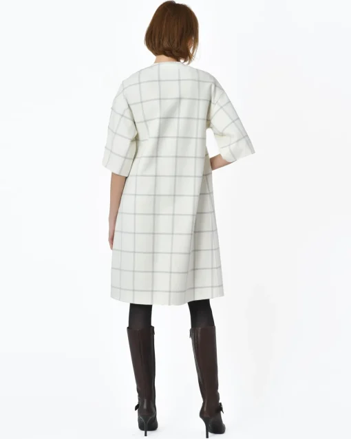 La Piscine Paris Manteau à carreaux gris Sorelle Secli*Femme Manteaux