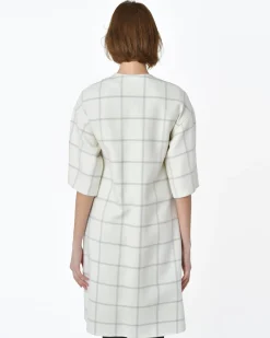 La Piscine Paris Manteau à carreaux gris Sorelle Secli*Femme Manteaux