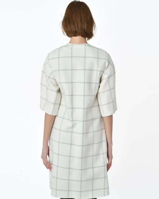 La Piscine Paris Manteau à carreaux gris Sorelle Secli*Femme Manteaux