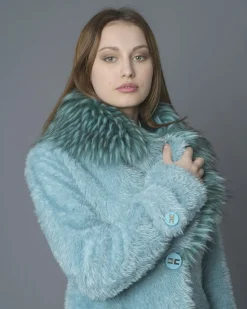 La Piscine Paris Manteau canard en fourrure synthétique Elisabetta Franchi*Femme Manteaux