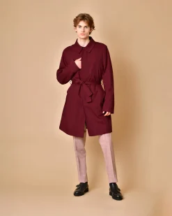 La Piscine Paris Manteau coupe droite à ceinture Oberon*Homme Manteaux
