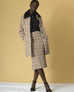 La Piscine Paris Manteau en coton à carreaux McQ Alexander McQueen*Femme Manteaux