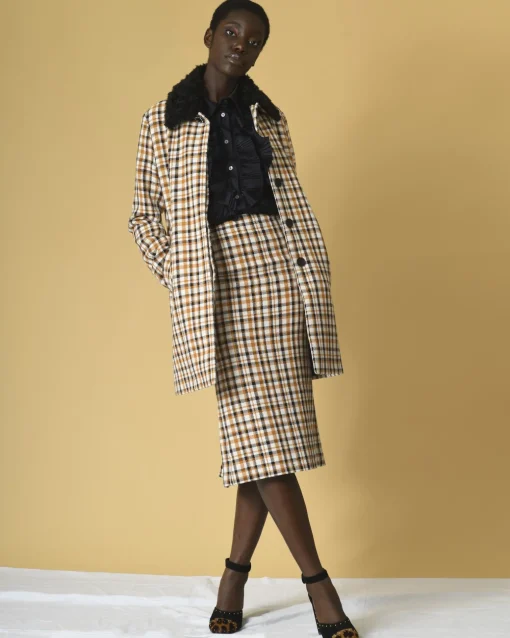 La Piscine Paris Manteau en coton à carreaux McQ Alexander McQueen*Femme Manteaux