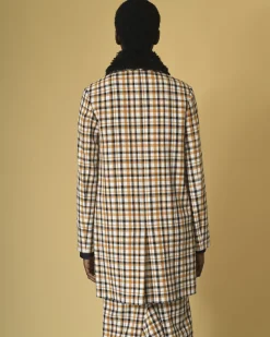 La Piscine Paris Manteau en coton à carreaux McQ Alexander McQueen*Femme Manteaux