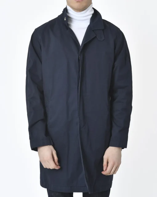 La Piscine Paris Manteau en coton navy Breuer*Homme Manteaux