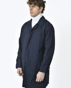 La Piscine Paris Manteau en coton navy Breuer*Homme Manteaux