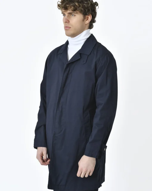 La Piscine Paris Manteau en coton navy Breuer*Homme Manteaux
