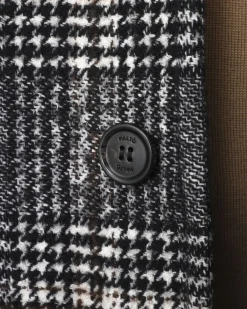 La Piscine Paris Manteau en coton mélangé à motif à carreaux Palto*Homme Manteaux