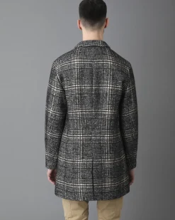 La Piscine Paris Manteau en coton mélangé à motif à carreaux Palto*Homme Manteaux