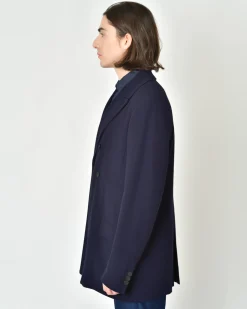 La Piscine Paris Manteau en crêpe à col pointu Malloni*Homme Manteaux