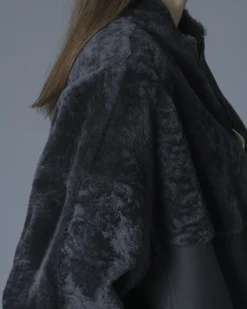 La Piscine Paris Manteau en cuir et peau lainé Sonia Speciale*Femme Manteaux