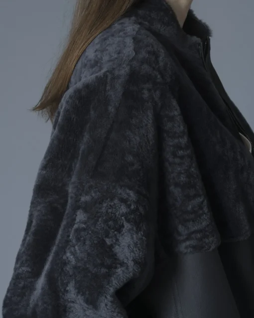 La Piscine Paris Manteau en cuir et peau lainé Sonia Speciale*Femme Manteaux