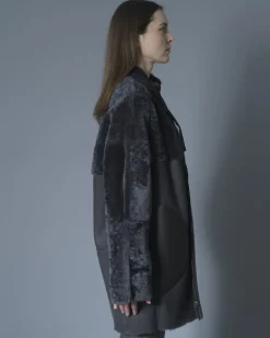 La Piscine Paris Manteau en cuir et peau lainé Sonia Speciale*Femme Manteaux