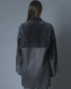 La Piscine Paris Manteau en cuir et peau lainé Sonia Speciale*Femme Manteaux