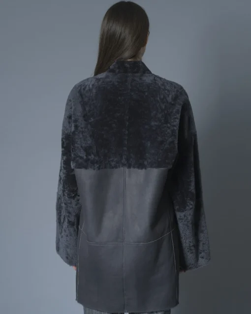 La Piscine Paris Manteau en cuir et peau lainé Sonia Speciale*Femme Manteaux