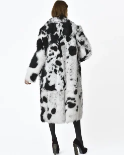 La Piscine Paris Manteau en fourrure black and white Biancalani*Femme Manteaux