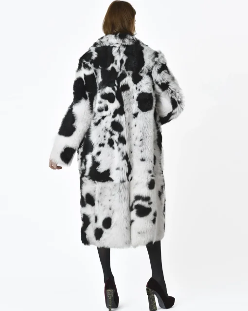 La Piscine Paris Manteau en fourrure black and white Biancalani*Femme Manteaux