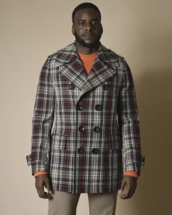 La Piscine Paris Manteau en laine à carreaux Gabriele Pasini*Homme Manteaux