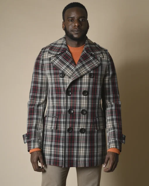 La Piscine Paris Manteau en laine à carreaux Gabriele Pasini*Homme Manteaux