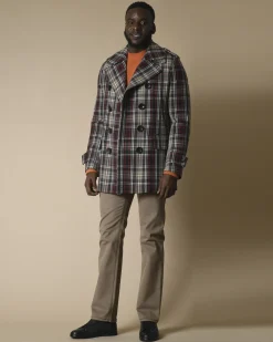 La Piscine Paris Manteau en laine à carreaux Gabriele Pasini*Homme Manteaux