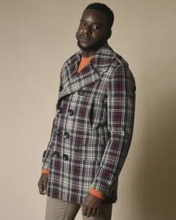 La Piscine Paris Manteau en laine à carreaux Gabriele Pasini*Homme Manteaux