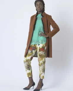 La Piscine Paris Manteau en laine à col fourrure Mouche*Femme Manteaux