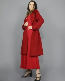 La Piscine Paris Manteau en laine à col Vison Manzoni 24*Femme Manteaux