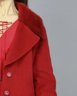 La Piscine Paris Manteau en laine à col Vison Manzoni 24*Femme Manteaux