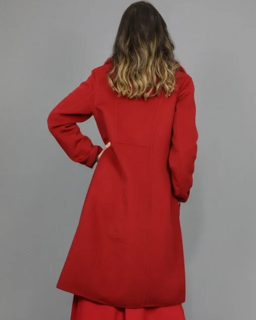 La Piscine Paris Manteau en laine à col Vison Manzoni 24*Femme Manteaux