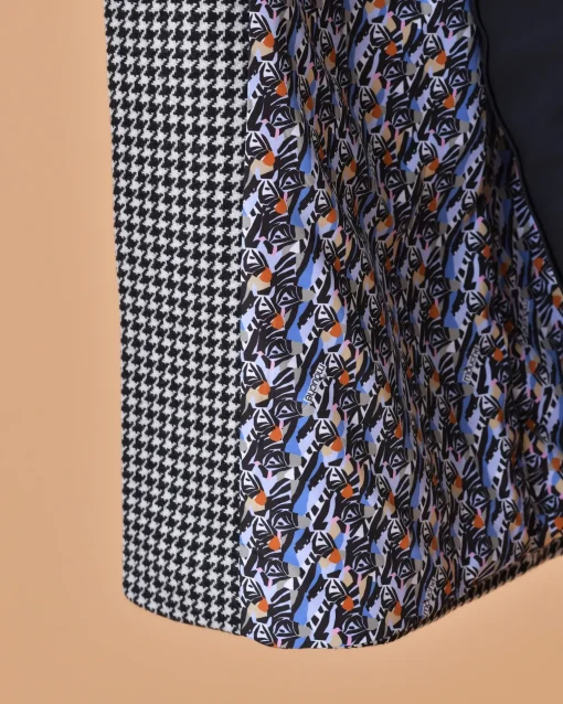 La Piscine Paris Manteau en laine à imprimé pied de poule Mouche*Femme Manteaux