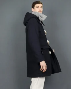 La Piscine Paris Manteau en laine avec empiècements en velours rayé Palto*Homme Manteaux