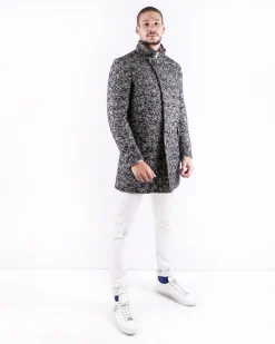 La Piscine Paris Manteau en laine bicolore Ly Adams*Homme Manteaux