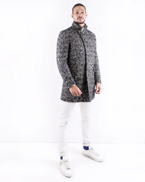 La Piscine Paris Manteau en laine bicolore Ly Adams*Homme Manteaux