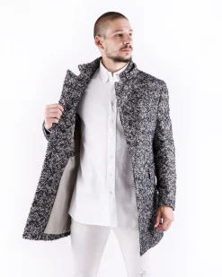 La Piscine Paris Manteau en laine bicolore Ly Adams*Homme Manteaux