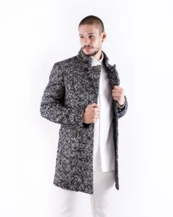 La Piscine Paris Manteau en laine bicolore Ly Adams*Homme Manteaux