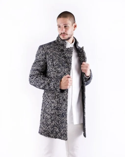 La Piscine Paris Manteau en laine bicolore Ly Adams*Homme Manteaux