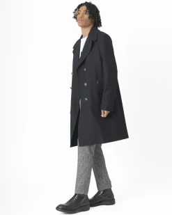 La Piscine Paris Manteau en laine marine Palto*Homme Manteaux
