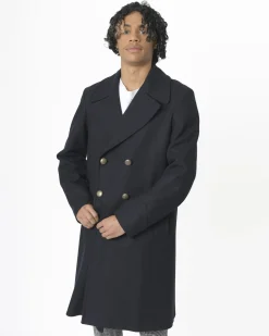 La Piscine Paris Manteau en laine marine Palto*Homme Manteaux