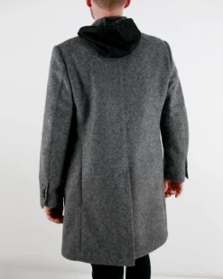 La Piscine Paris Manteau en laine bouillis à capuche Luca Roda*Homme Manteaux
