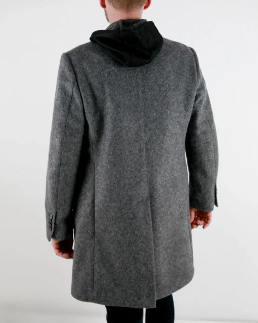 La Piscine Paris Manteau en laine bouillis à capuche Luca Roda*Homme Manteaux
