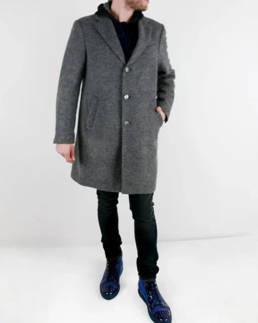 La Piscine Paris Manteau en laine bouillis à capuche Luca Roda*Homme Manteaux
