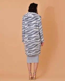 La Piscine Paris Manteau en laine et alpaga à imprimé animalier Peserico*Femme Manteaux