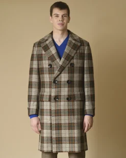 La Piscine Paris Manteau en laine et cachemire à carreaux Gabriele Pasini*Homme Manteaux