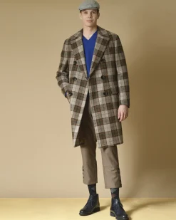 La Piscine Paris Manteau en laine et cachemire à carreaux Gabriele Pasini*Homme Manteaux