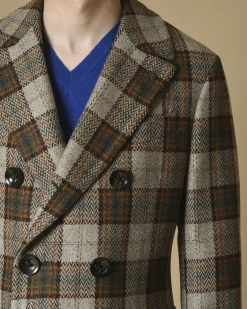 La Piscine Paris Manteau en laine et cachemire à carreaux Gabriele Pasini*Homme Manteaux